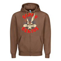 Chestnut coyote super genius  1 Zipper Hoodie - lanVoArt