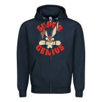 Navy coyote super genius  1 Zipper Hoodie - lanVoArt