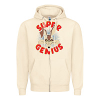 Sandshell coyote super genius  1 Zipper Hoodie - lanVoArt
