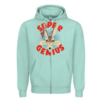 Seafoam coyote super genius  1 Zipper Hoodie - lanVoArt