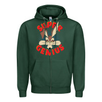 Sports Green coyote super genius  1 Zipper Hoodie - lanVoArt