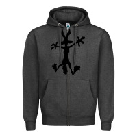 Charcoal Heather coyote's hole 2 Zipper Hoodie - lanVoArt