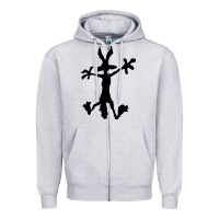 Heather Grey coyote's hole 2 Zipper Hoodie - lanVoArt