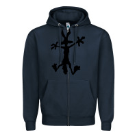 Navy coyote's hole 2 Zipper Hoodie - lanVoArt