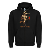 Black danger coyote's hole Zipper Hoodie - lanVoArt