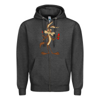Charcoal Heather danger coyote's hole Zipper Hoodie - lanVoArt