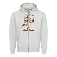 Dove Grey danger coyote's hole Zipper Hoodie - lanVoArt