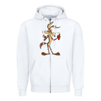 White danger coyote's hole Zipper Hoodie - lanVoArt