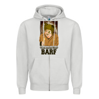 Dove Grey spaceballs   barf Zipper Hoodie - lanVoArt