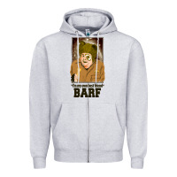 Heather Grey spaceballs   barf Zipper Hoodie - lanVoArt