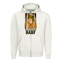 Oatmeal Heather spaceballs   barf Zipper Hoodie - lanVoArt