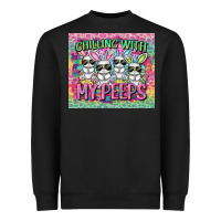 Black chilling with my peeps Heavyweight Sweatshirt - FaDigitalArtStudio