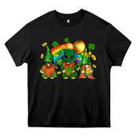 Black st. patricks  gnomies with rainbow Heavy Core Tee - BundleAndBundleShop