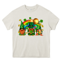 Cream st. patricks  gnomies with rainbow Heavy Core Tee - BundleAndBundleShop