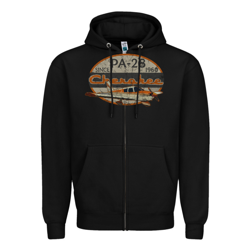 Piper Cherokee Pa 28 Retro Vintage Design Zipper Hoodie by lanVoArt | Teevron