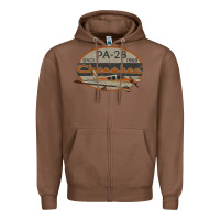 Chestnut piper cherokee pa 28 retro vintage design Zipper Hoodie - lanVoArt