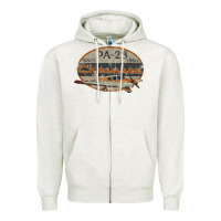 Oatmeal Heather piper cherokee pa 28 retro vintage design Zipper Hoodie - lanVoArt