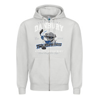 Dove Grey property of danbury trashers Zipper Hoodie - lanVoArt