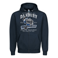 Navy property of danbury trashers Zipper Hoodie - lanVoArt
