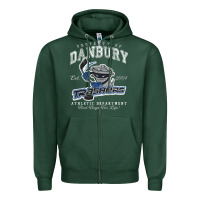Sports Green property of danbury trashers Zipper Hoodie - lanVoArt