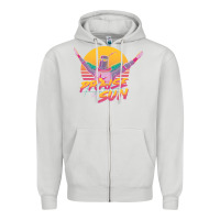 Dove Grey praise the sun Zipper Hoodie - lanVoArt