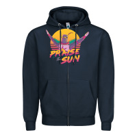 Navy praise the sun Zipper Hoodie - lanVoArt