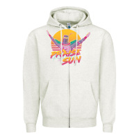 Oatmeal Heather praise the sun Zipper Hoodie - lanVoArt