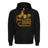 Black retro distressed bluth's banana stand Zipper Hoodie - lanVoArt