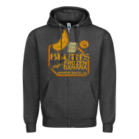 Charcoal Heather retro distressed bluth's banana stand Zipper Hoodie - lanVoArt
