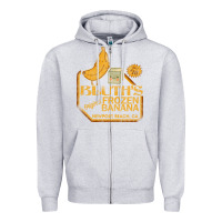 Heather Grey retro distressed bluth's banana stand Zipper Hoodie - lanVoArt