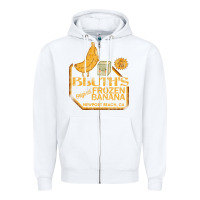 White retro distressed bluth's banana stand Zipper Hoodie - lanVoArt