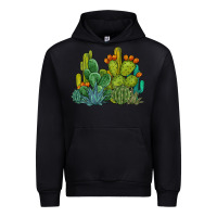 Black watercolor cactus Urban Hoodie - BarkalooDesign