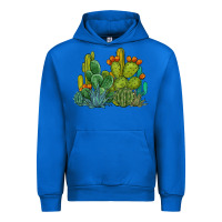Cobalt watercolor cactus Urban Hoodie - BarkalooDesign