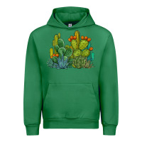 Emerald watercolor cactus Urban Hoodie - BarkalooDesign