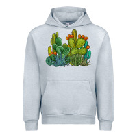 Heather Grey watercolor cactus Urban Hoodie - BarkalooDesign