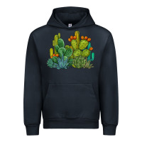 Navy watercolor cactus Urban Hoodie - BarkalooDesign