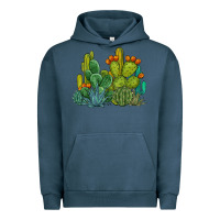 Pigment Midnight Navy watercolor cactus Urban Hoodie - BarkalooDesign