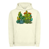 Pigment Pistachio watercolor cactus Urban Hoodie - BarkalooDesign
