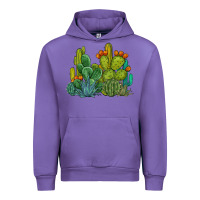 Tulip watercolor cactus Urban Hoodie - BarkalooDesign