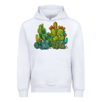 White watercolor cactus Urban Hoodie - BarkalooDesign
