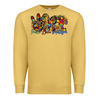 Antique Gold peace love autism Premium Sweatshirt - RacoonDesign