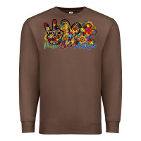 Chestnut peace love autism Premium Sweatshirt - RacoonDesign
