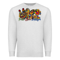 Oatmeal Heather peace love autism Premium Sweatshirt - RacoonDesign