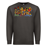 Smoke peace love autism Premium Sweatshirt - RacoonDesign