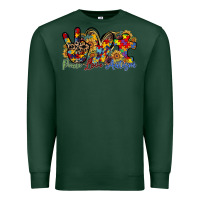 Sports Green peace love autism Premium Sweatshirt - RacoonDesign