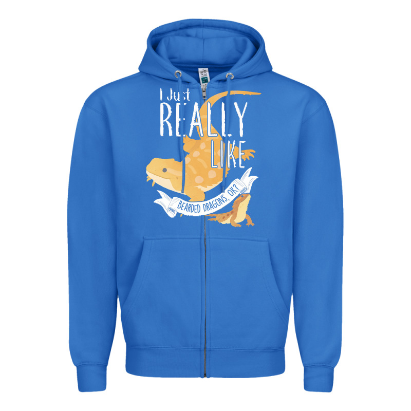 Bearded Dragons I Just Really Like Bearded Dragons Zipper Hoodie by lanVoArt | Teevron