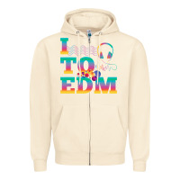 Sandshell i listen to edm rainbow letters dj music gift Zipper Hoodie - lanVoArt