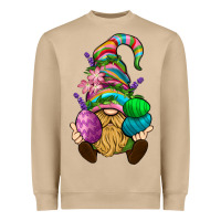 Mushroom Easter Holding Eggs Gnome Heavyweight Sweatshirt - BundleAndBundleShop
