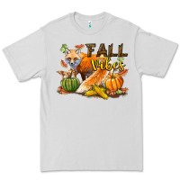 Dove Grey Fall Vibes Fox Premium Tee - LillyAllenDesigns