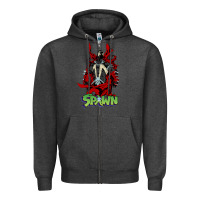 Charcoal Heather spawn Zipper Hoodie - lanVoArt